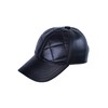 Mumcu's Leather Baseball Cap Adjustable with Diamond Design (Black)