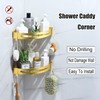 maifey Bathroom Corner Shelves No Drilling,Rust proof Space Aluminum Triangle