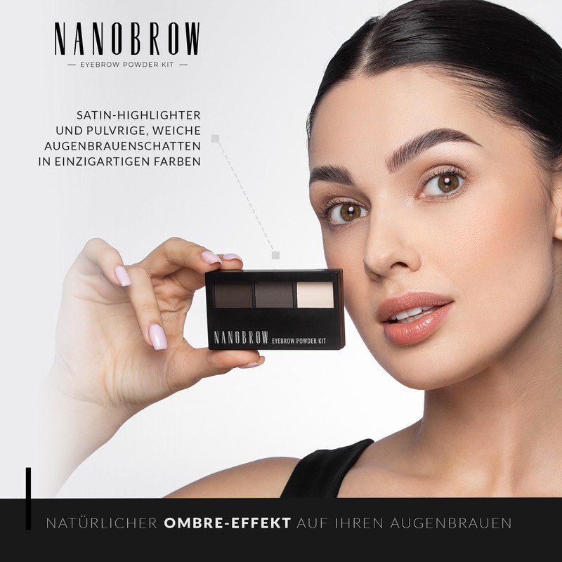 Eyebrow Makeup Set Nanobrow Eyebrow Powder - Durable, Powdery Eyebrow