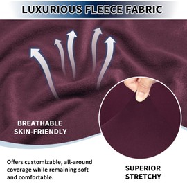 PureFit Additional Seat Cover for Reclining Couch Covers, Super Stretch Recliner Covers for Large Recliner, Reclining Sofa Slipcovers Furniture Protector for Kids Pets with Elastic Bottom, Wine
