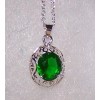 EUROPEAN CRYSTALS 925 STERLING SILVER 22" NECKLACE CRYSTAL gem cz