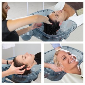 Retrona Hair Washing Basin for Bedridden - Portable Shampoo Bowl and Basin at Home for the Elderly - Hair Washing Tray for Seniors and Disabled Patients in Bed