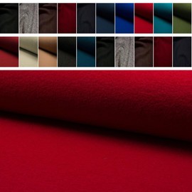 FABRICS-CITY Elegant Walkloden Fabric 620g 100% Virgin Wool Fabrics, 5053 (Red2)
