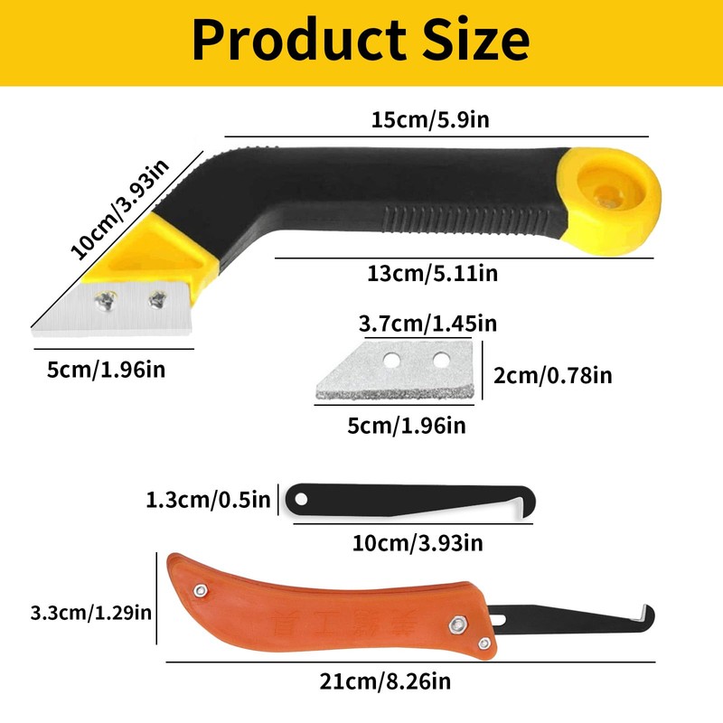 12 Pcs Pro Grout Scraping Rake Tool, Grout Rake with