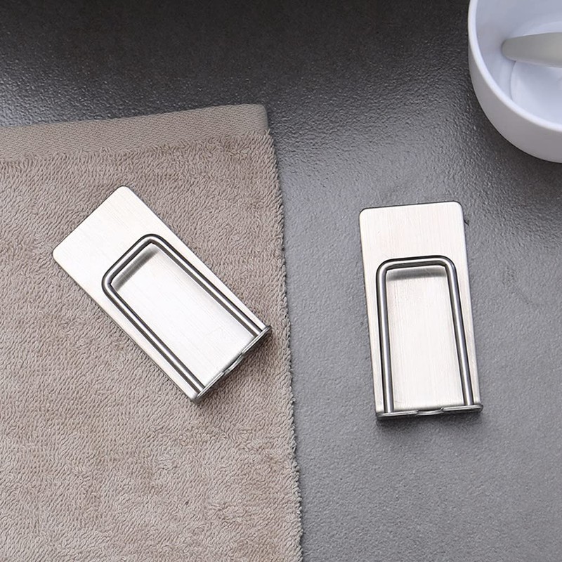 2Pcs Stainless Steel Toothbrush Holders Wall Mount 2 in 1