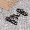 Kyuionty Antique Bronze Right Latch Hook Hasp, Small Box Hinges
