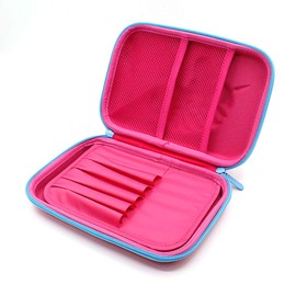 Surpop Pencil Case for Girls, 3D Cute EVA Pen Pouch Stationery Box Anti-Shock Large Capacity Multi-Compartment for School with 4 Pens