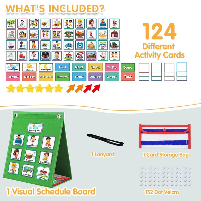 ALSLEA Visual Schedule for Kids with Autism Chore Chart for