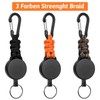 Selizo Retractable Keyring,3 Pieces Retractable Lanyard ID Badge Holder with