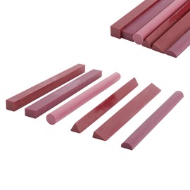 YaeMarine 6pcs 3000# Ruby Stone/Whetstone Sharpening Stone Polishing Stone Set, Variety of Shapes for Sharpening Polishing
