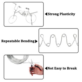 tallkeey 2mm Aluminum Craft Wire, 12 Gauge Sculpting Wire, Bendable Crafting Wire for Sculpting, Modelling, Skeleton, Floral Making, Jewelry Making, Wire Weaving and Wrapping