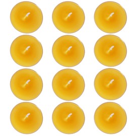 Lemon Scented Yellow Tea Light Candles – Hand Poured, Smokeless, 4 Hour Clean Burning– Ideal for Weddings Dinner Spa Nights Relaxation Meditation Holiday Home Decor