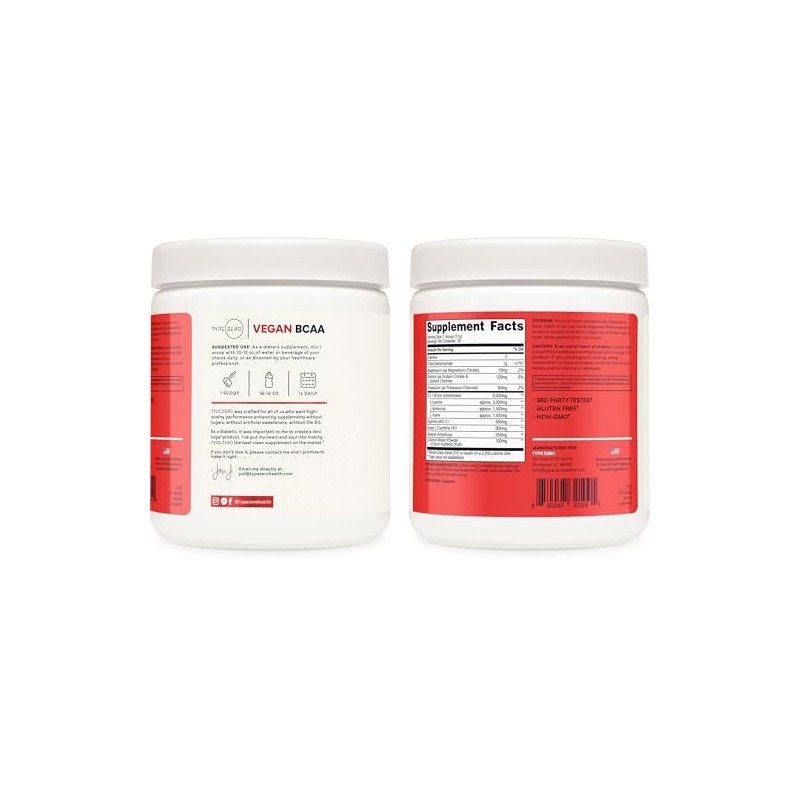Type Zero- Polvo BCAA Vegano Ultra Limpio Electrolitos (Punzón Hawaiano