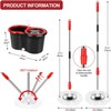 Colorful 360° Spin Mop and Bucket Set with 3 Microfiber