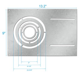 Bueyfolt 20 Packs 13 Inch Metal New Construction Mounting Plate, 3/4/6 Inch Recessed Lighting Bracket for LED Light Installing