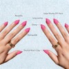 Uñas postizas cortas almendra, uñas postizas rosa intenso, uñas acrílicas