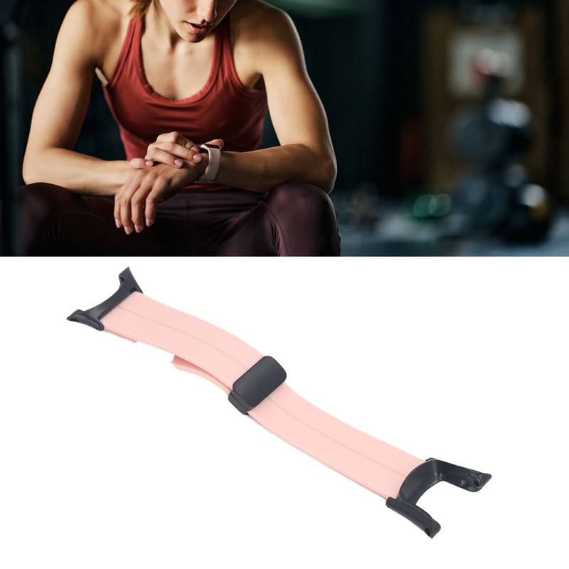 Silicone Watch Strap Waterproof Magnetic Folding Buckle Replacement Watchband for