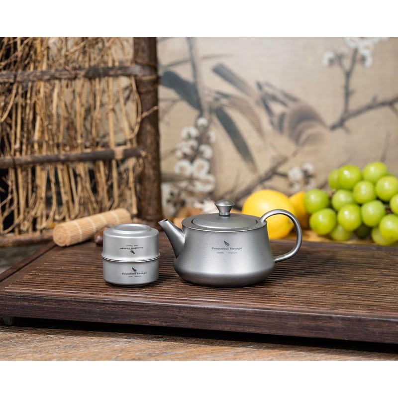 Boundless Voyage 300ml Titanium Kettle Portable Kung Fu Tea Set
