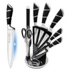 Kitchen Knife Set, Retrosohoo 9-Pieces Black Sharp Non-Stick Coated Chef