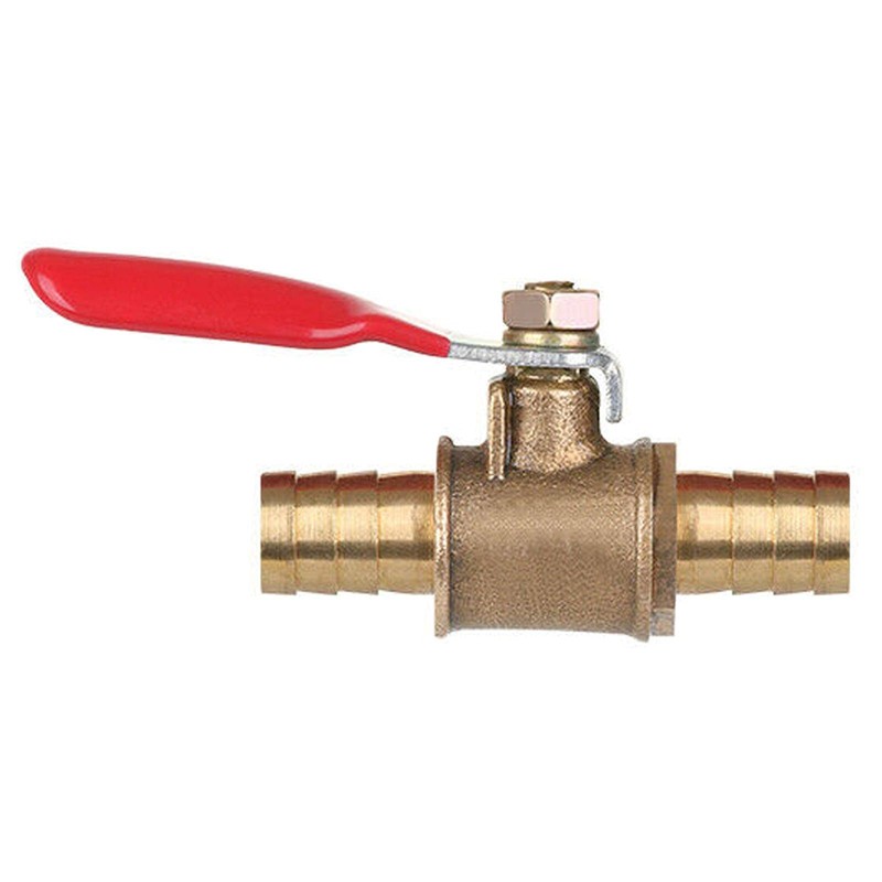 Dapetz ® Brass Ball Valve 10mm Red Lever Inline Hose