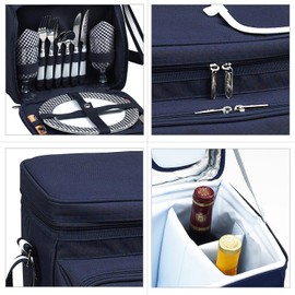 Picnic at Ascot Original Insulated Picnic Basket/Cooler Equipped with Service for 2- Designed, Assembled & Quality Approved in the USA