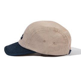 Clakllie Short Brim 5 Panel Baseball Cap Men's Two-Tone Flat Brim Cap Baseball Cap for Women UV Protection Outdoor Cap Snapback Dad Cap, CDGE-HNZD2-Beige