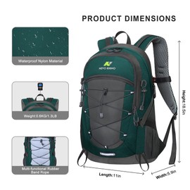 N NEVO RHINO - Mochila de senderismo de 25 l/35 l/40 l/45 l impermeable al aire última intervensión, mochila de viaje de camping ligera para hombres y mujeres