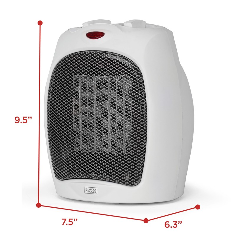 BLACK+DECKER Portable Space Heater, 1500W Small Space Heater with Overheat