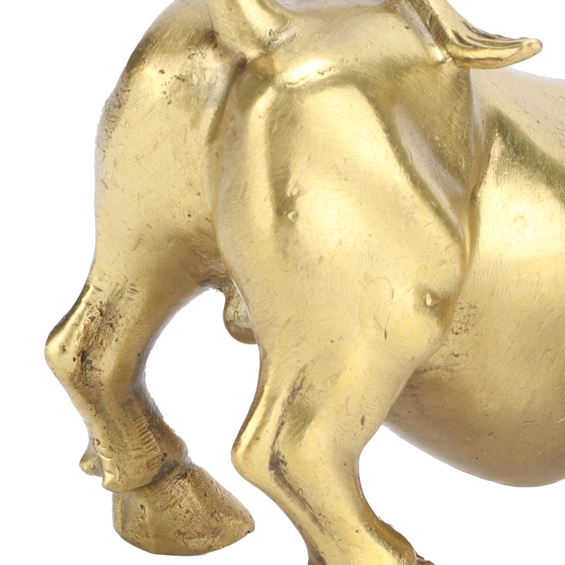 Wall Street Copper Bull Brass Animal Statue Artwork Desktop Decoration