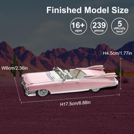 Piececool 3D Metal Puzzles for Adults, Convertible Series 62 Model Kits DIY Metal Cabriolet Car Kit to Build, Best Birthday Christams Gifts