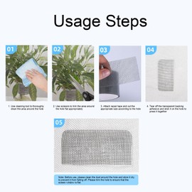 Reparación de la Pantalla Ventana de la Ventana Cinta de Reparación de la Pantalla 80 Mmx9.15m Parche de Reparación de Pantalla de Malla Auto Adhesiva Transparente (Gris)