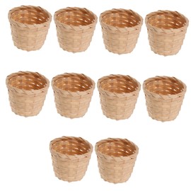 Gadpiparty 10pcs Woven Storage Baskets for Fruit Arrangement Rustic Desktop Organizers for Home Decor Flowers Fruits Portable and Stylish Storage