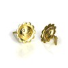 9ct Gold Smiling Sun Stud Earrings with Andralok Clasp, Yellow
