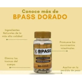 Bypass Bpri 30 Caps Reparador Intestinal Paquete De 3 Piezas                                                                                          