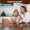 Egg Holder Countertop, 3-Tire Solid Wooden Egg Holder, Stackable Egg
