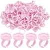 Mekupeu100 PCS Disposable Plastic Eyelash Flower Glue Ring