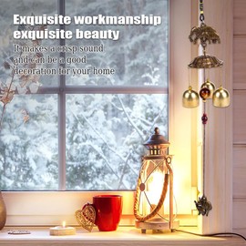 ZORZA 1pcs Rustic Decor Bells for Crafts Antique Decor Retro Doorbell Decorative Door Bell Feng Shui Hanging Charm Wind Bell for Door Opening Door Chime Metal Shopkeepers Bell Pendant