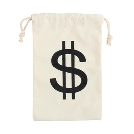 EIHI 23.5 x 16 cm Wallets Bank Robber Money Bag Thief Money Bag Dollar Sign Fabric Bag Robber Purse Wild West Bank Bag Cowboy Costume Accessories