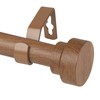 Rod Desyne 1" Bonnet Faux Wood Single Curtain Rod, 28-48