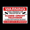 CCTV Closed Circuit Television Plastic Sign- Security, Camera, Closed Circuit