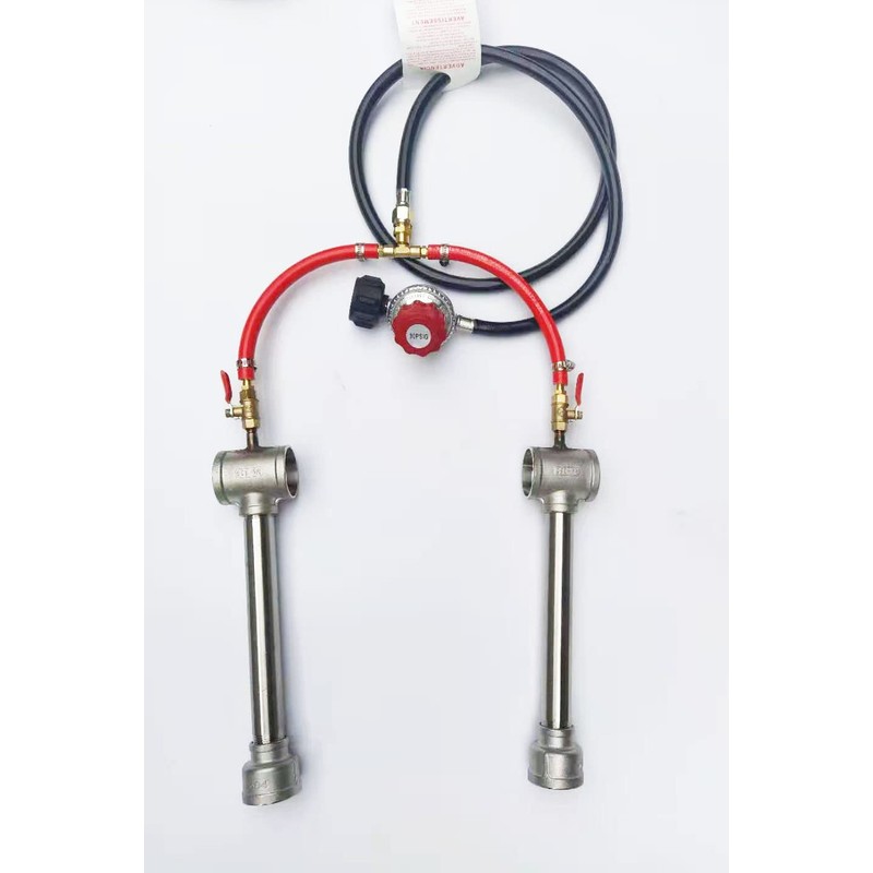 Gas Forge Dual Burners with Regulator Propane Forge Metal Melting