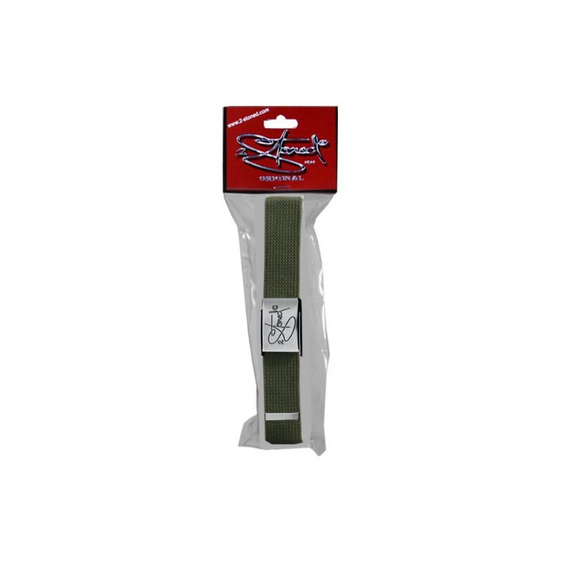 2Stoned Unisex Fabric Belt, Matte Buckle, Classic, 3 cm Wide