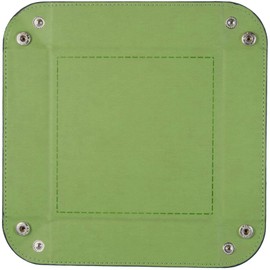 shibby Foldable Dice Tray Faux Leather Green 22 x 22 cm
