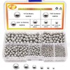 mxuteuk 620 Pcs Bicycle Bearing Balls 6 Sizes 1/4" 7/32"
