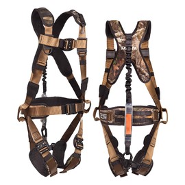 Malta Hunting Safety Hunter's Elite TrueTimber Hunting Safety Harness with Included Tree Strap, Lineman's Climbing Strap, and Deer Drag Suspension Relief, Kanati Camo, Small-Medium
