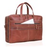 HLC 18 Inch Full Grain Leather Briefcase messenger shoulder bags