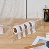 SUPERFINDINGS Acylic Label Dispenser Adjustable Sticker Roll Holder with 8
