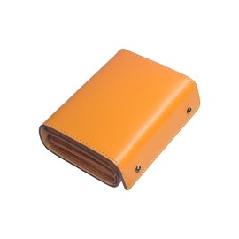 Modiko Men's Bi-fold Tochigi Leather Genuine Leather Mini Wallet, Made in Japan, Large Capacity, Box-shaped Coin Purse, Small Wallet, Compact, Box-shaped, Left Handed, Right-Handed, Father's Day,