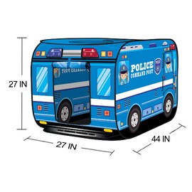 Liberty Imports Kids Pop Up Play Tent - Foldable Indoor and Outdoor Playhouse for Toddlers, Boys and Girls (Police Car)