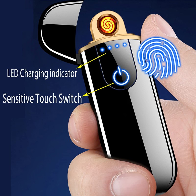 Electronic Lighter, Smart USB Rechargeable Lighter,Mini Electric Lighter Touch Ignition